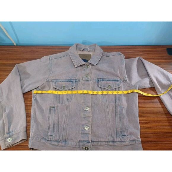 Route 66 Denim Jean Jacket Pink/Purple Size Medium Womens Button Up - Picture 9 of 9
